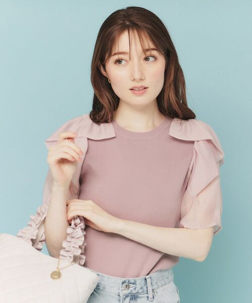 index / インデックス ニット・セーター | リボンスリーブドッキングニット【洗濯機洗い可/抗ピル】 | 詳細9