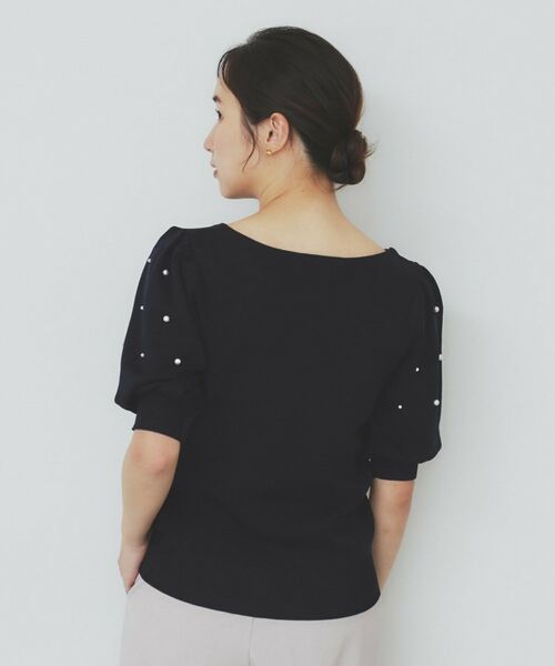 index / インデックス ニット・セーター | ドライタッチ パール調パフスリーブニット【洗濯機洗い可/UVケア/抗ピル/接触冷感】 | 詳細15