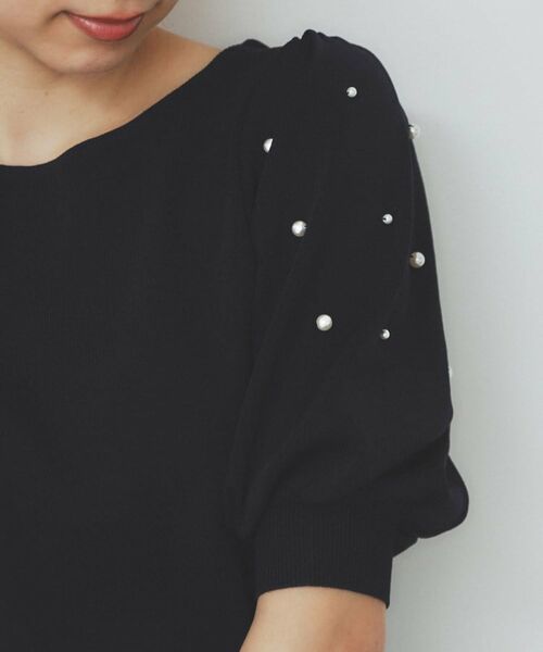 index / インデックス ニット・セーター | ドライタッチ パール調パフスリーブニット【洗濯機洗い可/UVケア/抗ピル/接触冷感】 | 詳細17