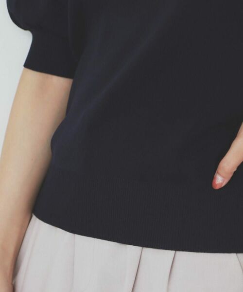 index / インデックス ニット・セーター | ドライタッチ パール調パフスリーブニット【洗濯機洗い可/UVケア/抗ピル/接触冷感】 | 詳細18