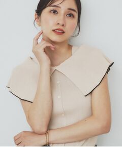 index / インデックス ニット・セーター | 前後2wayオフショルビッグカラーニット【洗濯機洗い可/抗ピル】