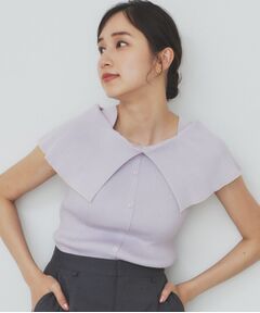 index / インデックス ニット・セーター | 前後2wayオフショルビッグカラーニット【洗濯機洗い可/抗ピル】