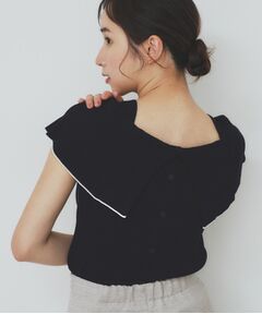 index / インデックス ニット・セーター | 前後2wayオフショルビッグカラーニット【洗濯機洗い可/抗ピル】