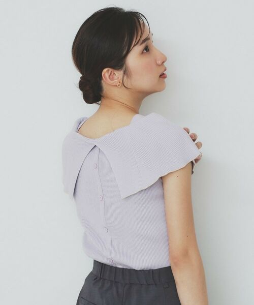 index / インデックス ニット・セーター | 前後2wayオフショルビッグカラーニット【洗濯機洗い可/抗ピル】 | 詳細16