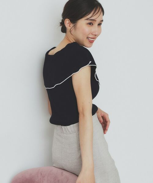 index / インデックス ニット・セーター | 前後2wayオフショルビッグカラーニット【洗濯機洗い可/抗ピル】 | 詳細22