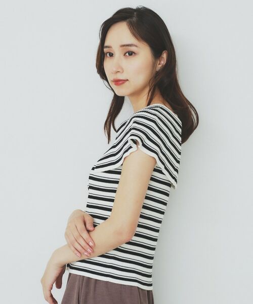 index / インデックス ニット・セーター | 前後2wayオフショルビッグカラーニット【洗濯機洗い可/抗ピル】 | 詳細26