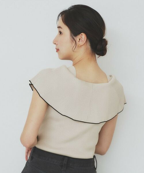 index / インデックス ニット・セーター | 前後2wayオフショルビッグカラーニット【洗濯機洗い可/抗ピル】 | 詳細7