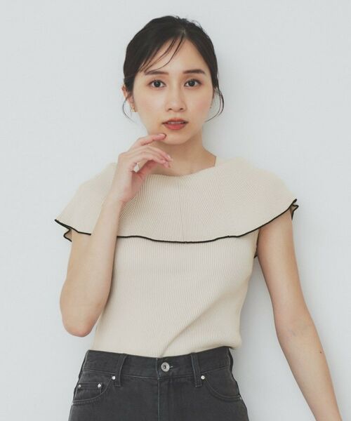 index / インデックス ニット・セーター | 前後2wayオフショルビッグカラーニット【洗濯機洗い可/抗ピル】 | 詳細8