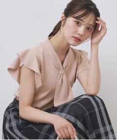 index / インデックス ニット・セーター | フレアスリーブボウタイニット【洗濯機洗い可/接触冷感/抗ピル】