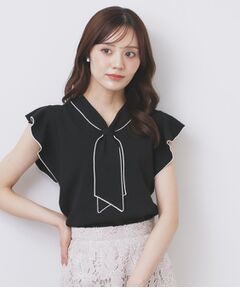 index / インデックス ニット・セーター | フレアスリーブボウタイニット【洗濯機洗い可/接触冷感/抗ピル】