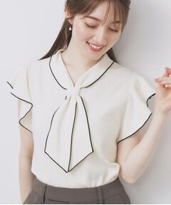 index / インデックス ニット・セーター | フレアスリーブボウタイニット【洗濯機洗い可/接触冷感/抗ピル】