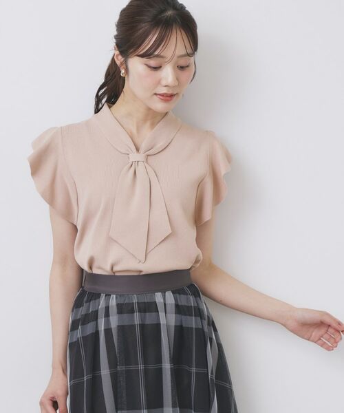 index / インデックス ニット・セーター | フレアスリーブボウタイニット【洗濯機洗い可/接触冷感/抗ピル】 | 詳細1