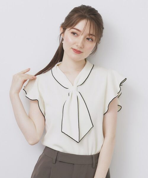 index / インデックス ニット・セーター | フレアスリーブボウタイニット【洗濯機洗い可/接触冷感/抗ピル】 | 詳細16