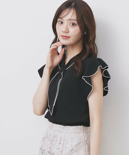 index / インデックス ニット・セーター | フレアスリーブボウタイニット【洗濯機洗い可/接触冷感/抗ピル】 | 詳細5