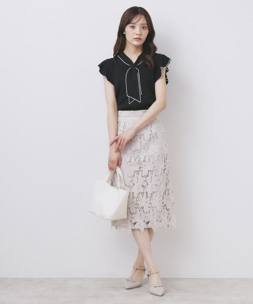 index / インデックス ニット・セーター | フレアスリーブボウタイニット【洗濯機洗い可/接触冷感/抗ピル】 | 詳細6