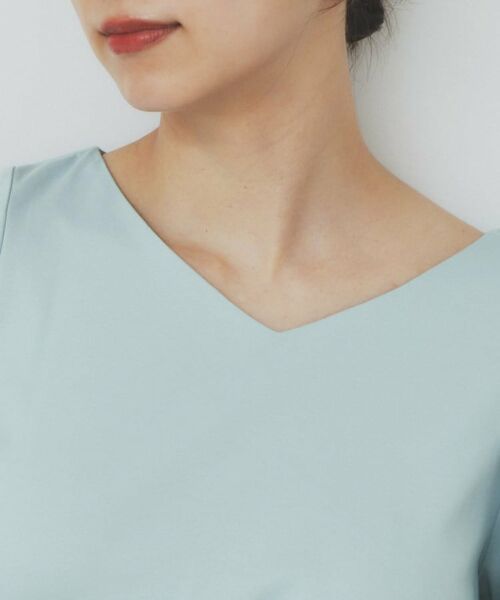index / インデックス カットソー | 《5色展開》Vネックタックパフスリーブトップス【洗濯機洗い可/UVケア/接触冷感】 | 詳細26