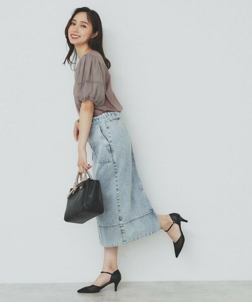 index / インデックス カットソー | チュールドッキングバルーントップス【洗濯機洗い可/接触冷感】 | 詳細11