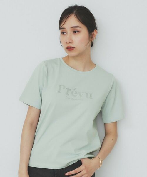 index / インデックス Tシャツ | スパンコール刺繍ロゴTシャツ【洗濯機洗い可/接触冷感/UVケア】 | 詳細13