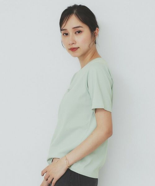 index / インデックス Tシャツ | スパンコール刺繍ロゴTシャツ【洗濯機洗い可/接触冷感/UVケア】 | 詳細14