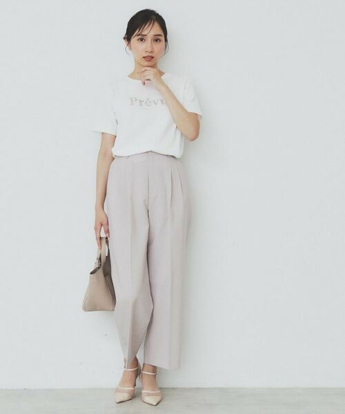 index / インデックス Tシャツ | スパンコール刺繍ロゴTシャツ【洗濯機洗い可/接触冷感/UVケア】 | 詳細2