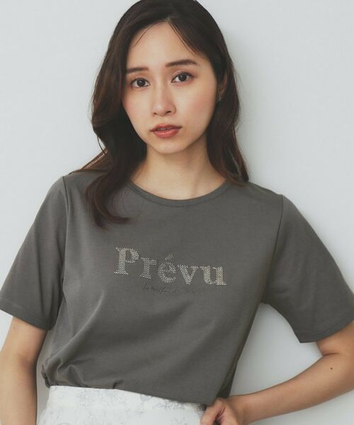 index / インデックス Tシャツ | スパンコール刺繍ロゴTシャツ【洗濯機洗い可/接触冷感/UVケア】 | 詳細5