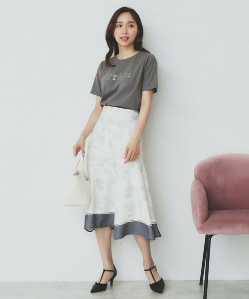 index / インデックス Tシャツ | スパンコール刺繍ロゴTシャツ【洗濯機洗い可/接触冷感/UVケア】 | 詳細6