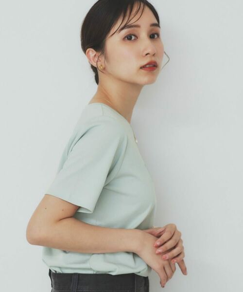 index / インデックス Tシャツ | スパンコール刺繍ロゴTシャツ【洗濯機洗い可/接触冷感/UVケア】 | 詳細9