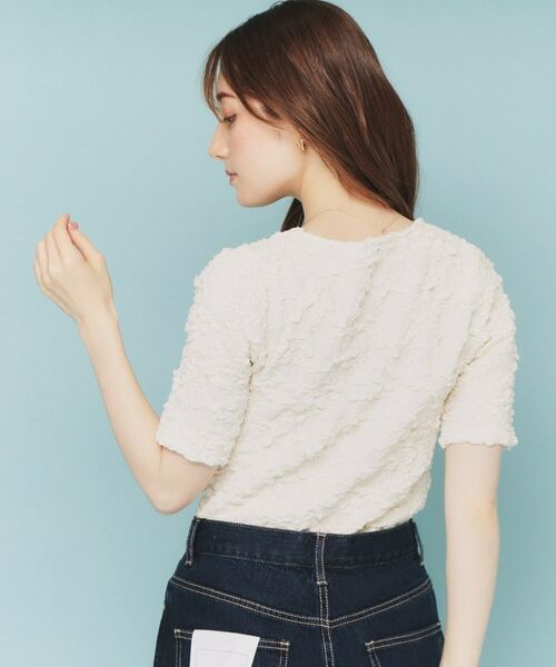 index / インデックス カットソー | ジャカードコンパクトトップス【洗濯機洗い可】 | 詳細1