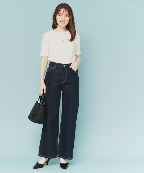 index / インデックス カットソー | ジャカードコンパクトトップス【洗濯機洗い可】 | 詳細2