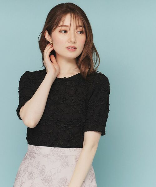 index / インデックス カットソー | ジャカードコンパクトトップス【洗濯機洗い可】 | 詳細5