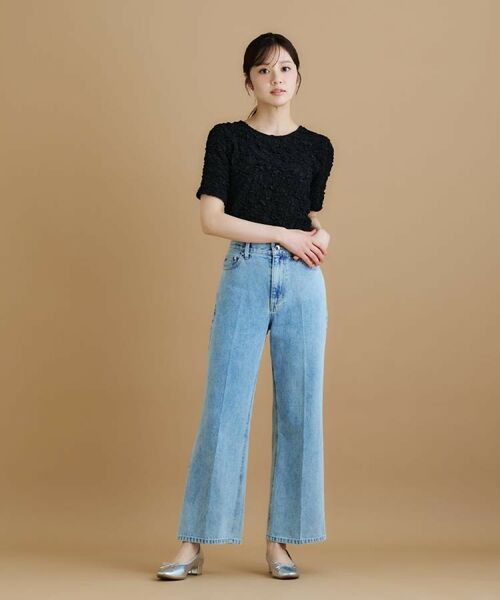 index / インデックス カットソー | ジャカードコンパクトトップス【洗濯機洗い可】 | 詳細8