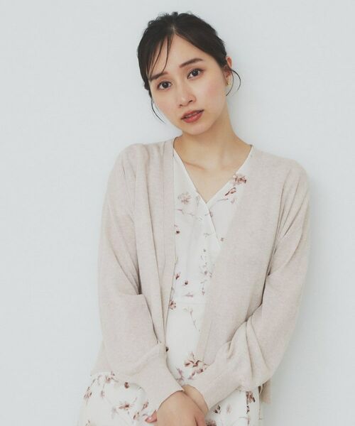 index / インデックス カーディガン・ボレロ | 《5色展開》コンパクトショートカーディガン【洗濯機洗い可】(ライトベージュ(051))