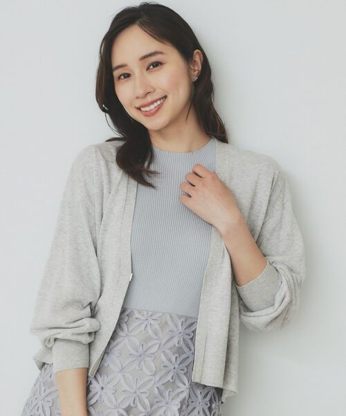 index / インデックス カーディガン・ボレロ | 《5色展開》コンパクトショートカーディガン【洗濯機洗い可】(グレー(812))