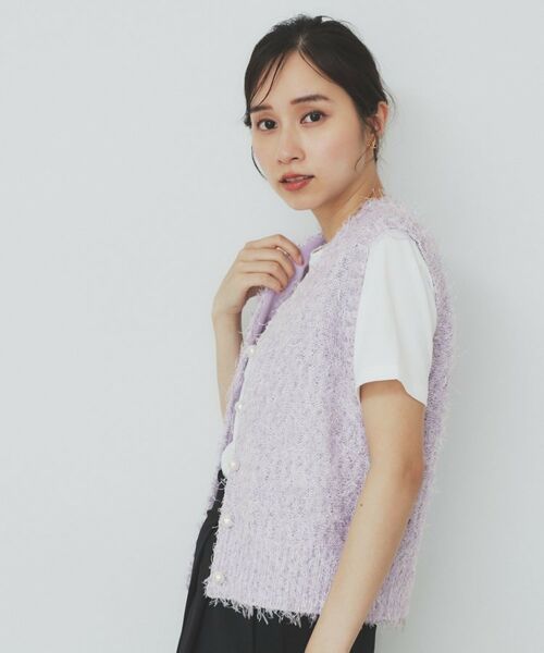 index / インデックス ベスト | 《Can Cam掲載》フリンジシャギーコンパクトベスト【洗濯機洗い可】 | 詳細11