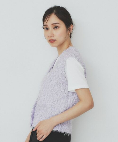 index / インデックス ベスト | 《Can Cam掲載》フリンジシャギーコンパクトベスト【洗濯機洗い可】 | 詳細15