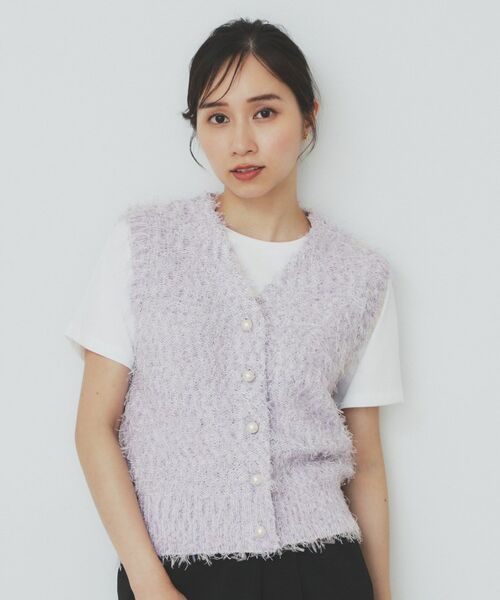 index / インデックス ベスト | 《Can Cam掲載》フリンジシャギーコンパクトベスト【洗濯機洗い可】 | 詳細16
