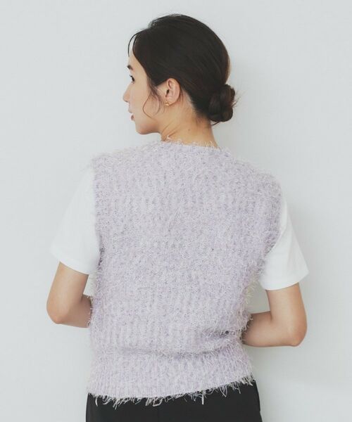 index / インデックス ベスト | 《Can Cam掲載》フリンジシャギーコンパクトベスト【洗濯機洗い可】 | 詳細17