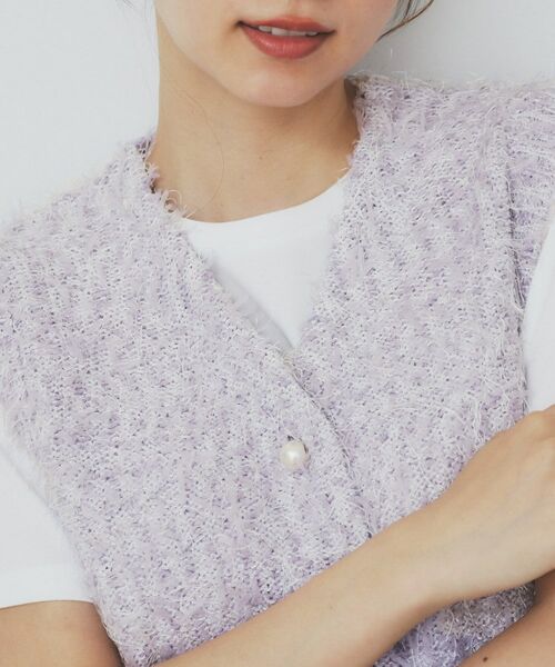 index / インデックス ベスト | 《Can Cam掲載》フリンジシャギーコンパクトベスト【洗濯機洗い可】 | 詳細18