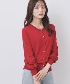 index / インデックス カーディガン・ボレロ | 《美人百花掲載》ビジュークルーネックカーディガン【洗濯機洗い可/UVケア/接触冷感/抗ピル】