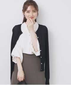 index / インデックス カーディガン・ボレロ | 《美人百花掲載》ビジュークルーネックカーディガン【洗濯機洗い可/UVケア/接触冷感/抗ピル】