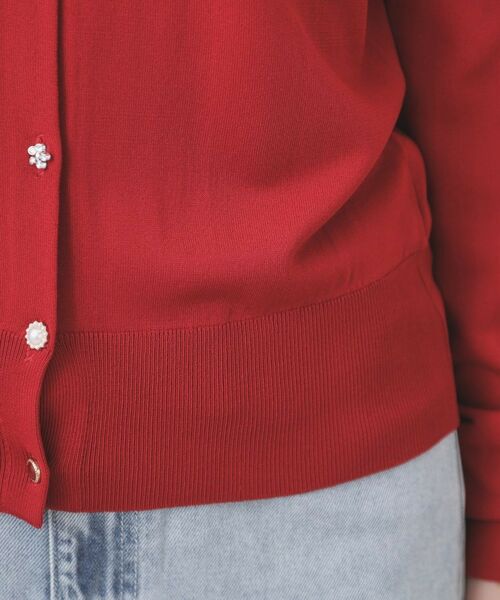 index / インデックス カーディガン・ボレロ | 《美人百花掲載》ビジュークルーネックカーディガン【洗濯機洗い可/UVケア/接触冷感/抗ピル】 | 詳細22