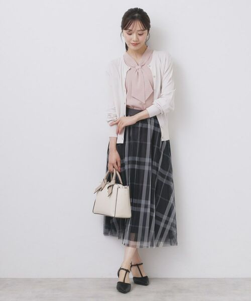 index / インデックス カーディガン・ボレロ | 《美人百花掲載》ビジュークルーネックカーディガン【洗濯機洗い可/UVケア/接触冷感/抗ピル】 | 詳細3