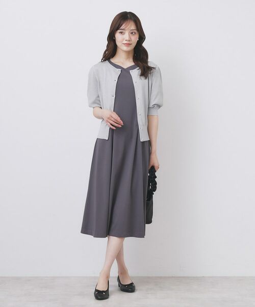 index / インデックス カーディガン・ボレロ | クルーネック半袖カーディガン【洗濯機洗い可/抗ピル/UVケア】 | 詳細10