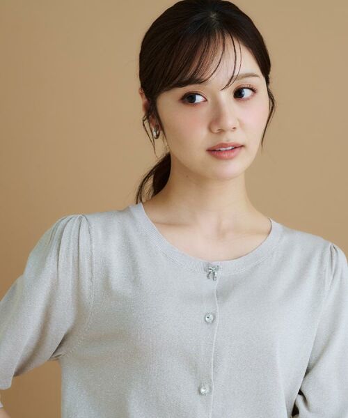 index / インデックス カーディガン・ボレロ | クルーネック半袖カーディガン【洗濯機洗い可/抗ピル/UVケア】 | 詳細12
