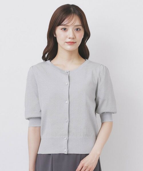 index / インデックス カーディガン・ボレロ | クルーネック半袖カーディガン【洗濯機洗い可/抗ピル/UVケア】 | 詳細15