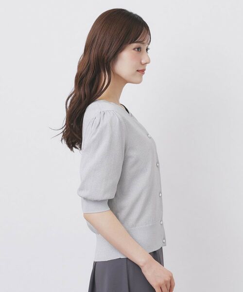 index / インデックス カーディガン・ボレロ | クルーネック半袖カーディガン【洗濯機洗い可/抗ピル/UVケア】 | 詳細16