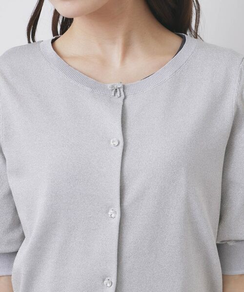 index / インデックス カーディガン・ボレロ | クルーネック半袖カーディガン【洗濯機洗い可/抗ピル/UVケア】 | 詳細18