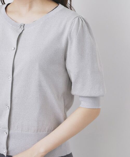 index / インデックス カーディガン・ボレロ | クルーネック半袖カーディガン【洗濯機洗い可/抗ピル/UVケア】 | 詳細20