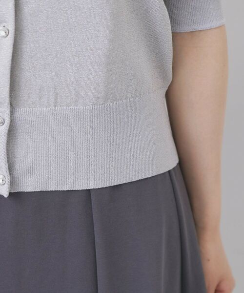index / インデックス カーディガン・ボレロ | クルーネック半袖カーディガン【洗濯機洗い可/抗ピル/UVケア】 | 詳細21