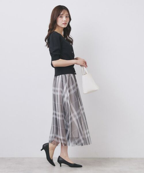 index / インデックス カーディガン・ボレロ | クルーネック半袖カーディガン【洗濯機洗い可/抗ピル/UVケア】 | 詳細3